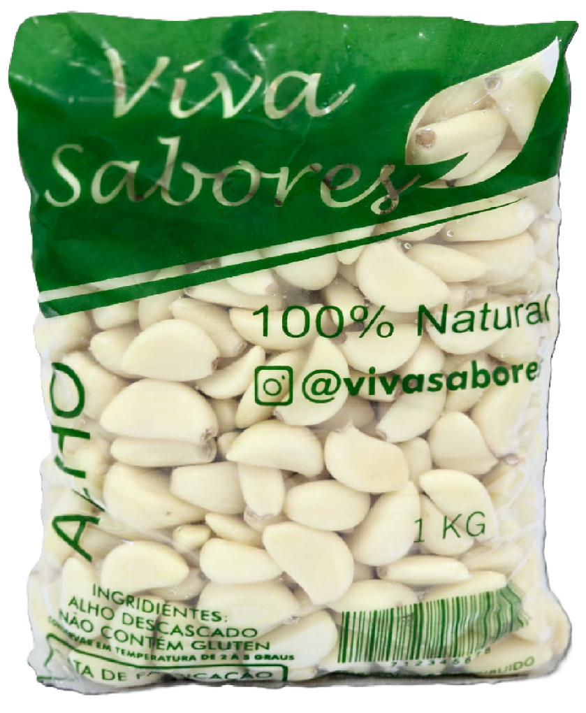 Alho Descascado 1kg Direto do produtor